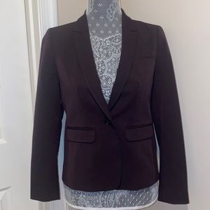Loft plum one button blazer 0P